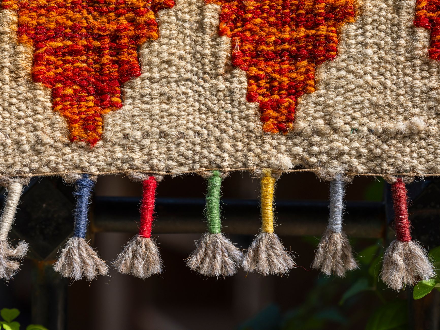 Aesthetic clothing rack detailing alternative fringe textiles